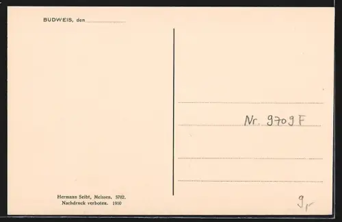 AK Budweis, Ortspartie an der Hintermühle