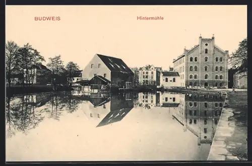 AK Budweis, Ortspartie an der Hintermühle