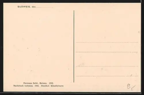 AK Budweis, Ortspartie an der Hintermühle