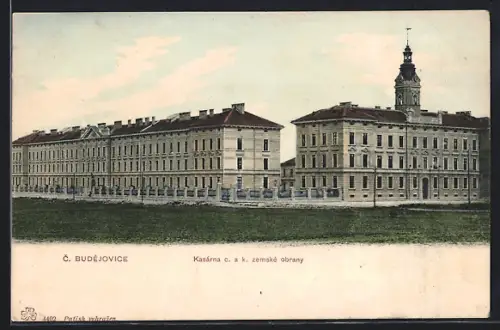 AK Ceske Budejovice, Kasarna c. a. k. zemske obrany