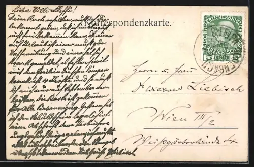 AK Leipa i. B., K. k. Gerichts-Gebäude