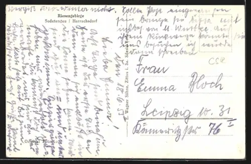 AK Harrachsdorf /Riesengeb., Gesamtansicht