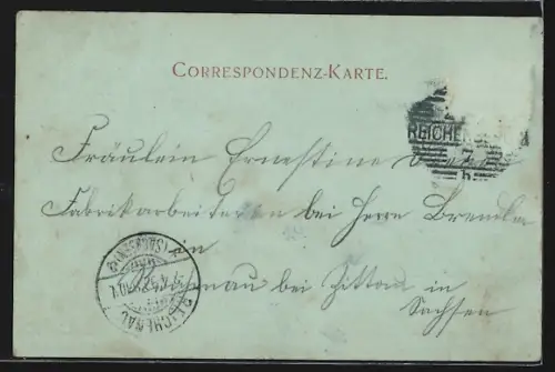 Mondschein-AK Reichenberg i. Böhmen, Totalansicht