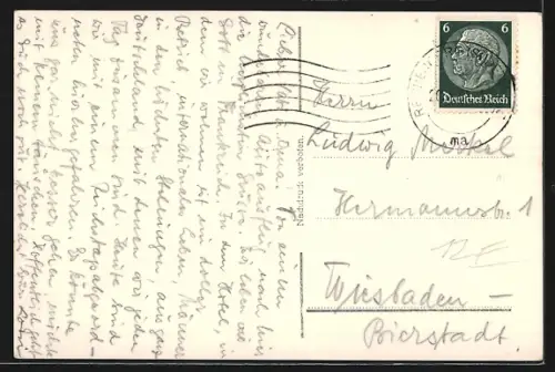 AK Bad Hammer am See, Ortspartie und See aus der Vogelschau