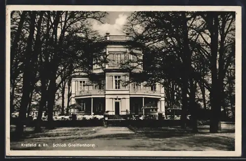 AK Krefeld a. Rhein, Café Schloss Greiffenhorst
