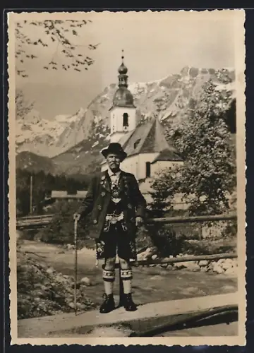 Foto-AK Ramsau / Obb., Kräuter-Doktor Michael Schnellinger vom Datzmannlehen