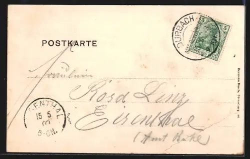 AK Ebersweier, Gasthaus, Inh. Arthur Schmidt, Ortsansicht