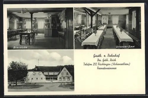 AK Fischingen /Hohenzollern, Gasthaus z. Bahnhof, Bes. Gebh. Reich