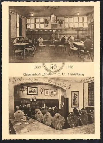 AK Heidelberg, Verbindungshaus der Gesellschaft Laetitia E.V., Innenansicht