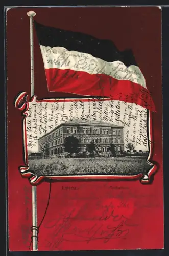 AK Ilmenau, Technikum, Mast mit Reichsflagge