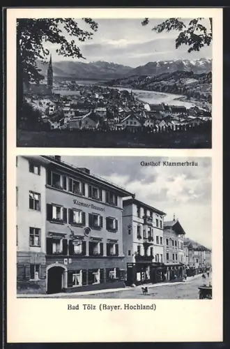 AK Bad Tölz, Blick auf den Gasthof Klammerbräu, Gesamtansicht