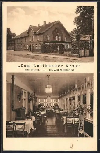 AK Ammersbek, Gasthof Zum Lottbecker Krug, Inh. Willi Harten