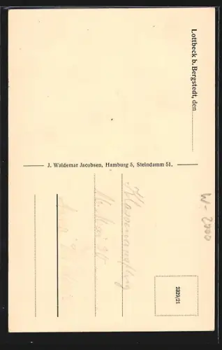 AK Ammersbek, Gasthof Zum Lottbecker Krug, Inh. Willi Harten