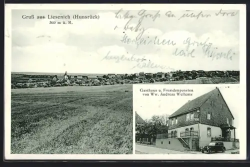 AK Liesenich /Hunsrück, Gasthaus von Ww. Andreas Wellems
