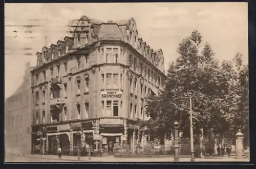 AK Frankfurt a. M., Hotel-Hospiz Kronenhof, Scharnhorststrasse 20, jetzt Baseler Strasse