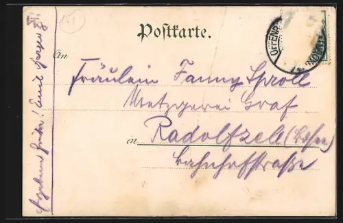 Lithographie Bühl b. Offenburg, Gasthaus zum Anker