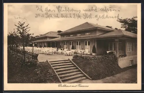 AK Berlin-Grunewald, Tennis Club von 1899 E. V. Blau-Weiss, Waldmeisterstr., Inh. Albert Macke