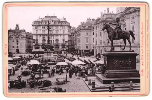 Fotografie Römmler & Jonas, Dresden, Ansicht Wien, Markt am Hof beim Radetzky-Denkmal