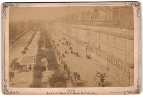 Fotografie Perier, Paris, Ansicht Paris, La Rue de Rivoli et le Jardin des Tuileries