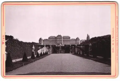 Fotografie Römmler & Jonas, Dresden, Ansicht Wien, Blick zum K. K. Schloss Belvedere