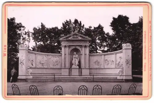 Fotografie Römmler & Jonas, Dresden, Ansicht Wien, Partie am Grillparzer Denkmal