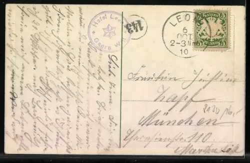 AK Leoni am Starnberger See, Dampfschiff auf dem See