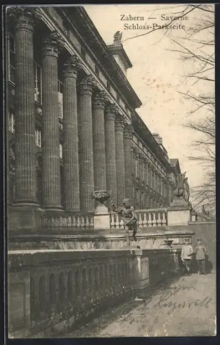 AK Zabern, Schloss, Parkseite