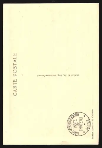 AK Haut-Koenigsbourg, Salle des trophées de chasse avec armures et bois de cerf