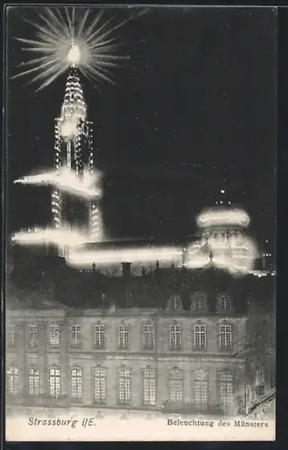 AK Strassburg i. E., Beleuchtung des Münsters