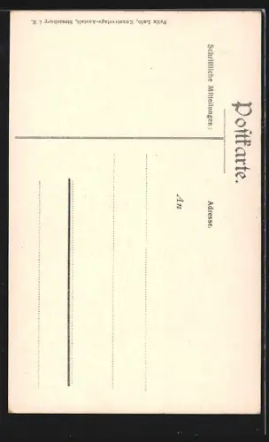 AK Strassburg i. E., Vue prise de la place impériale vers la cathédrale