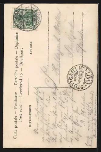 AK Strassburg i. Els., Vue de l`Ill près de la rue des Moulins