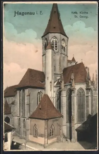 AK Hagenau i. E., Kath. Kirche St. Georg