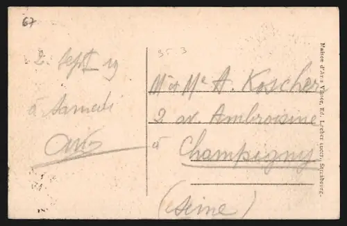 AK Soultz-sous-Forêts /Alsace, Souvenir de Soultz-sous-Forêts