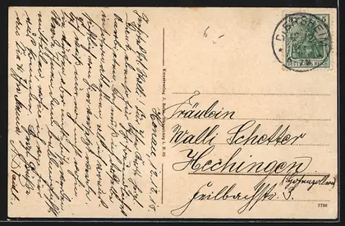 AK Strassburg i. E., Boote auf dem Orangerie-See