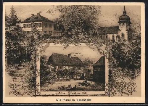 AK Sessenheim, Die Pfarre, Pfarrhaus 1770