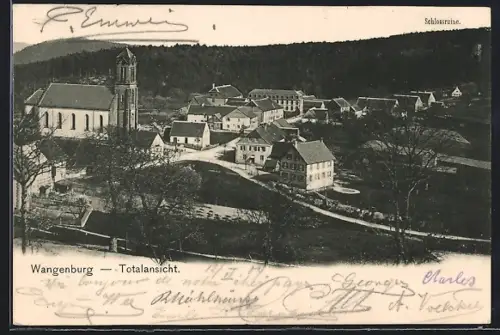 AK Wangenburg, Totalansicht mit Schlossruine