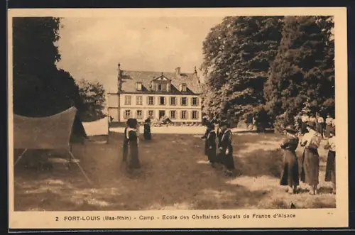 AK Fort-Louis /Bas-Rhin, Camp, École des Cheftaines Scouts de France d`Alsace