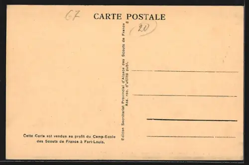 AK Fort-Louis /Bas-Rhin, Camp, École des Cheftaines Scouts de France d`Alsace