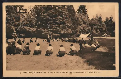 AK Fort-Louis /Bas-Rhin, Camp, École des Cheftaines Scouts de France d`Alsace