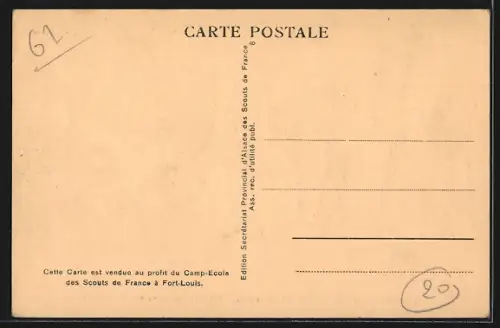 AK Fort-Louis /Bas-Rhin, Camp, École des Cheftaines Scouts de France d`Alsace