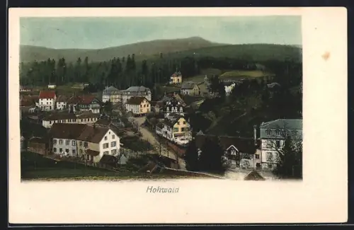 AK Hohwald, Vue sur le village entouré de forêts et collines