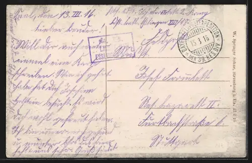 AK Saal /Oberes Breuschtal, Soldat in den Trümmern des Ortes