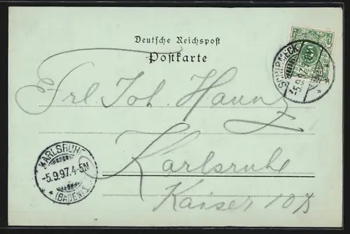 Mondschein-AK Schirmeck, Schirmeck et Labroque