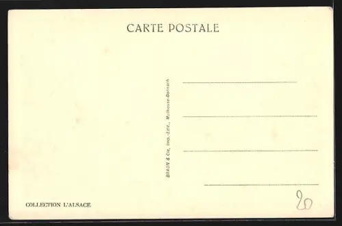 AK Obernai, Vue de la rue principale avec tour et maisons à colombages