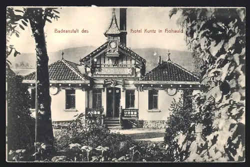 AK Hohwald, Badeanstalt des Hotel Kuntz