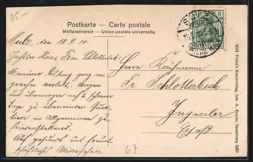 AK Sulz u. Wald, Strasse Frohnacker