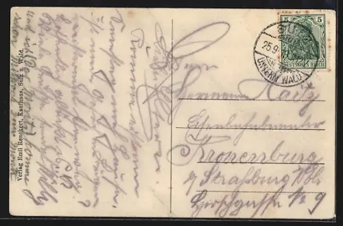 AK Sulz unterm Wald, Kaufhaus Emil Renckert mit Hauptstrasse