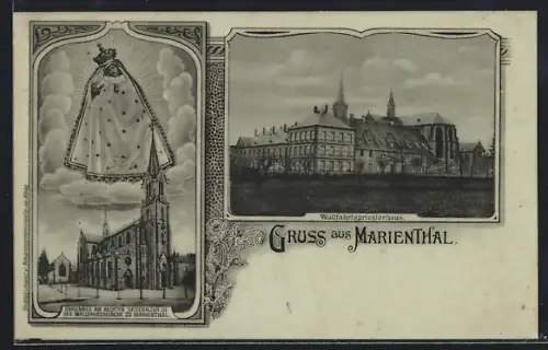 AK Marienthal, Wallfahrtspriesterhaus, Kirche