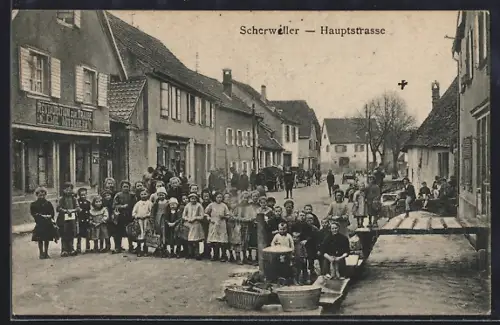 AK Scherweiler, Restaurant zur Traube in der Hauptstrasse