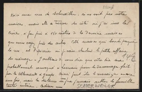 AK Scherweiler, Restaurant zur Traube in der Hauptstrasse